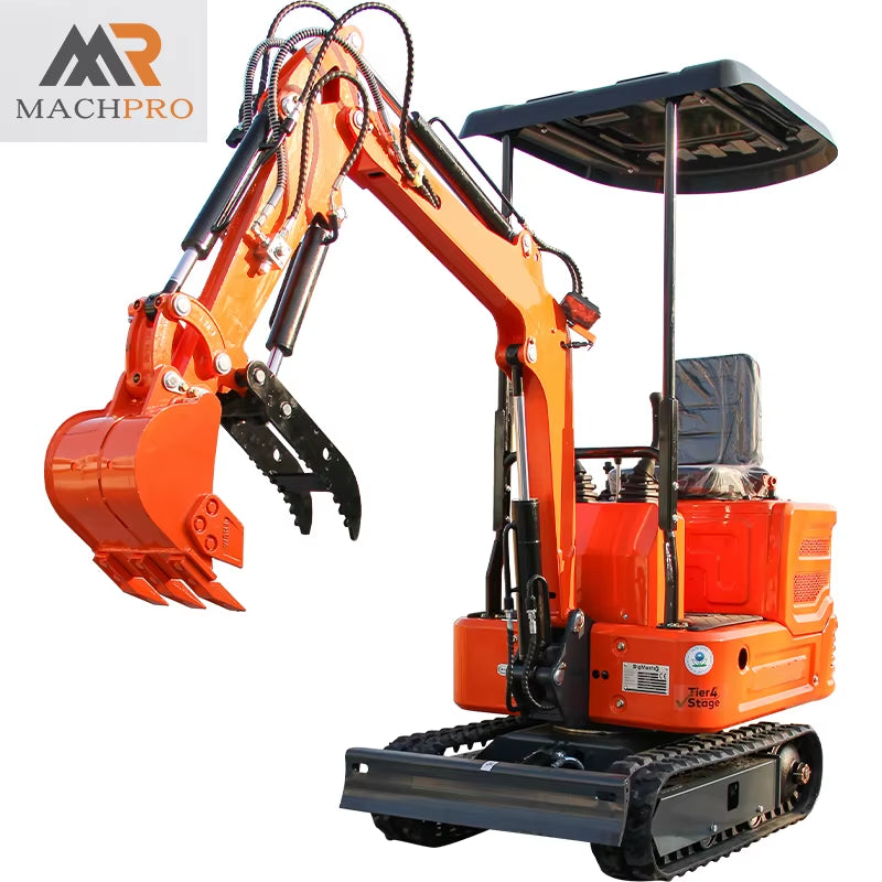 1-Ton Mini Excavator with 13.5HP B&S Engine, Powerful for Farm & Landscape Construction, Free Delivery