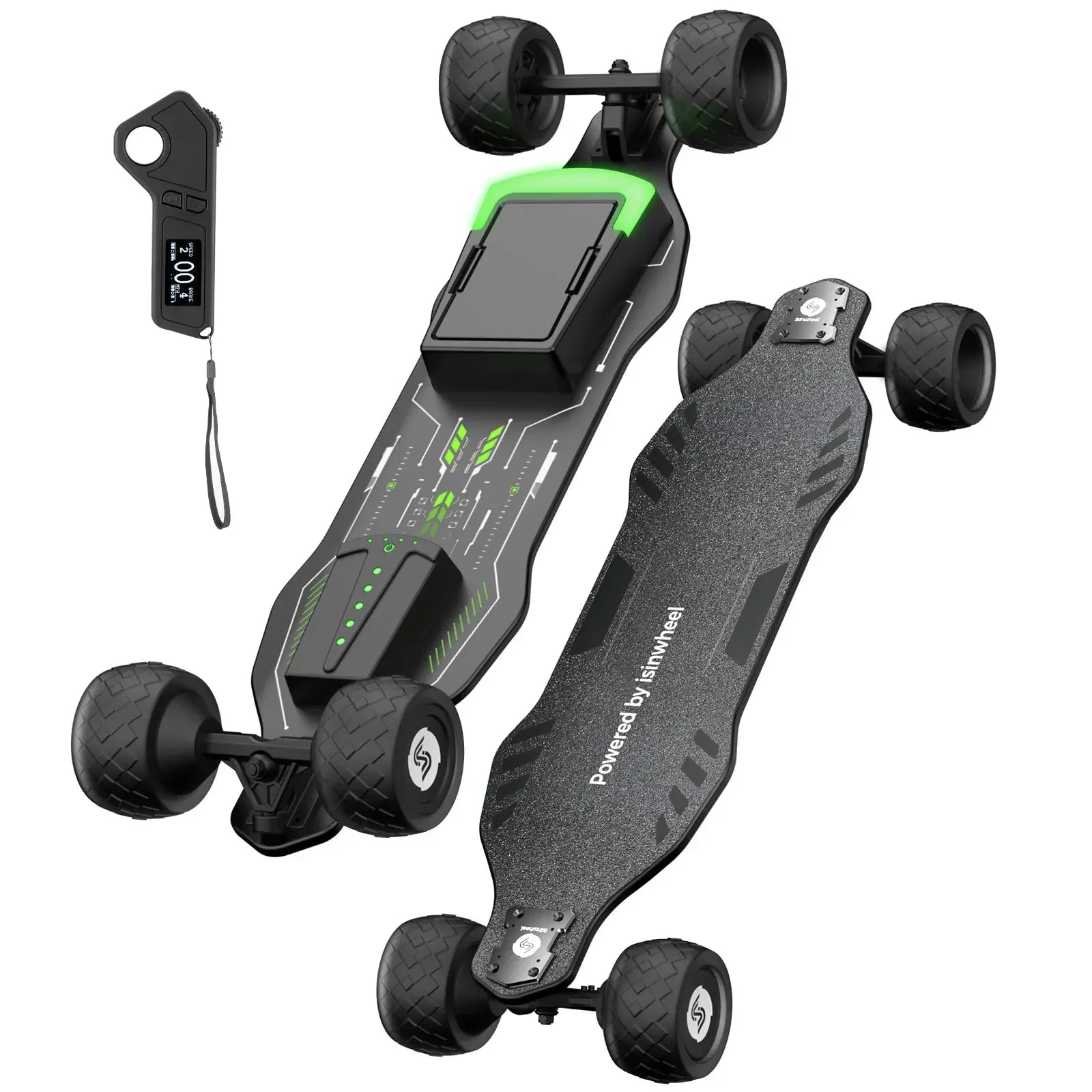Isinwheel V8 Adult Electric Skateboard 37V 5Ah Battery 600W*2 Dual Motor F-Road Wheels E-Skateboard E-Scooter