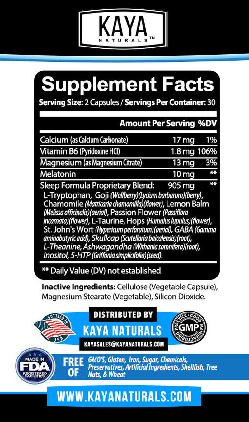 Deep Sleep Formula 60Ct, Fall Asleep & Stay Asleep, Melatonin Sleeping Aid