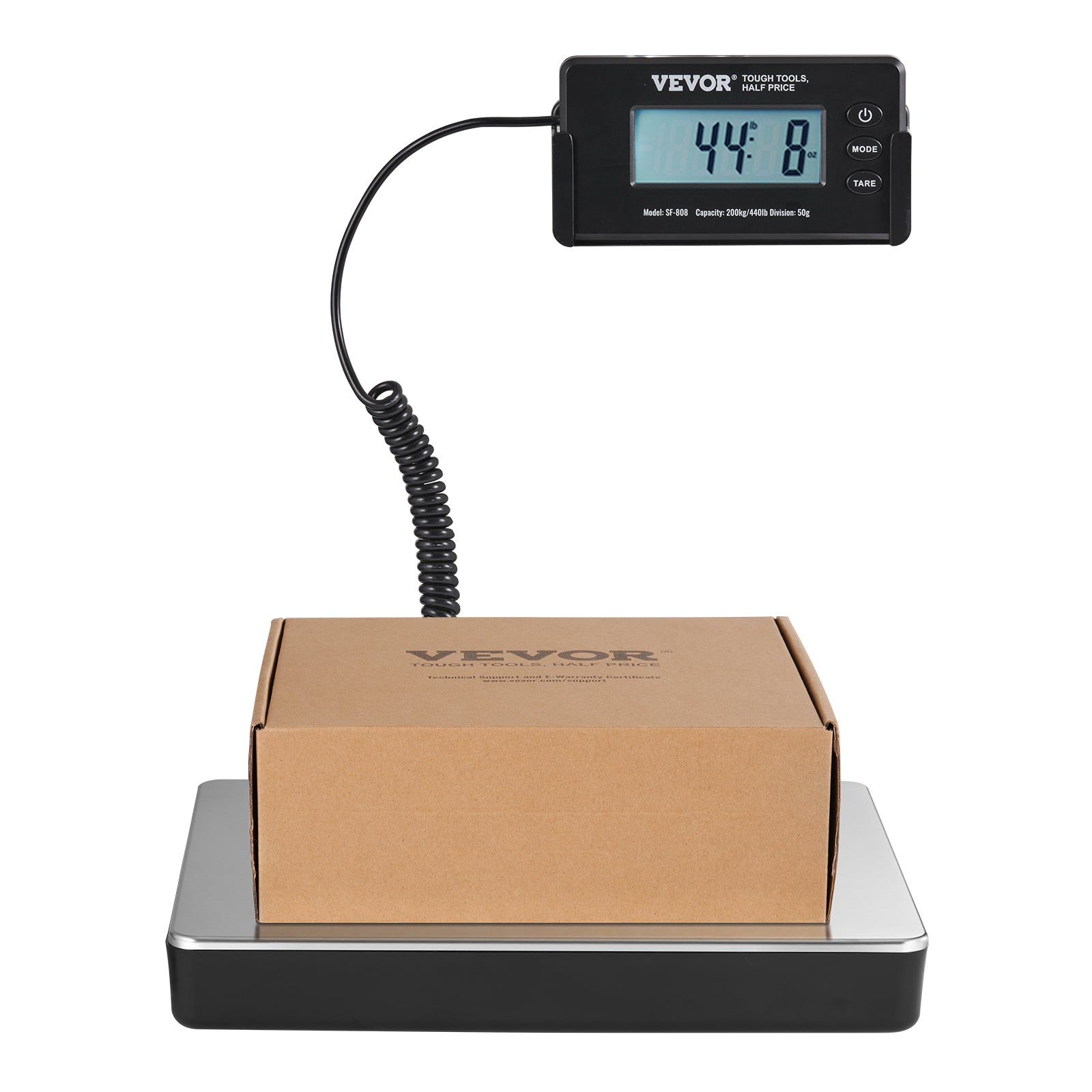 VEVOR Shipping Scale 110 Lbs/440 Lbs Digital Postal Scale AC/DC Package LCD