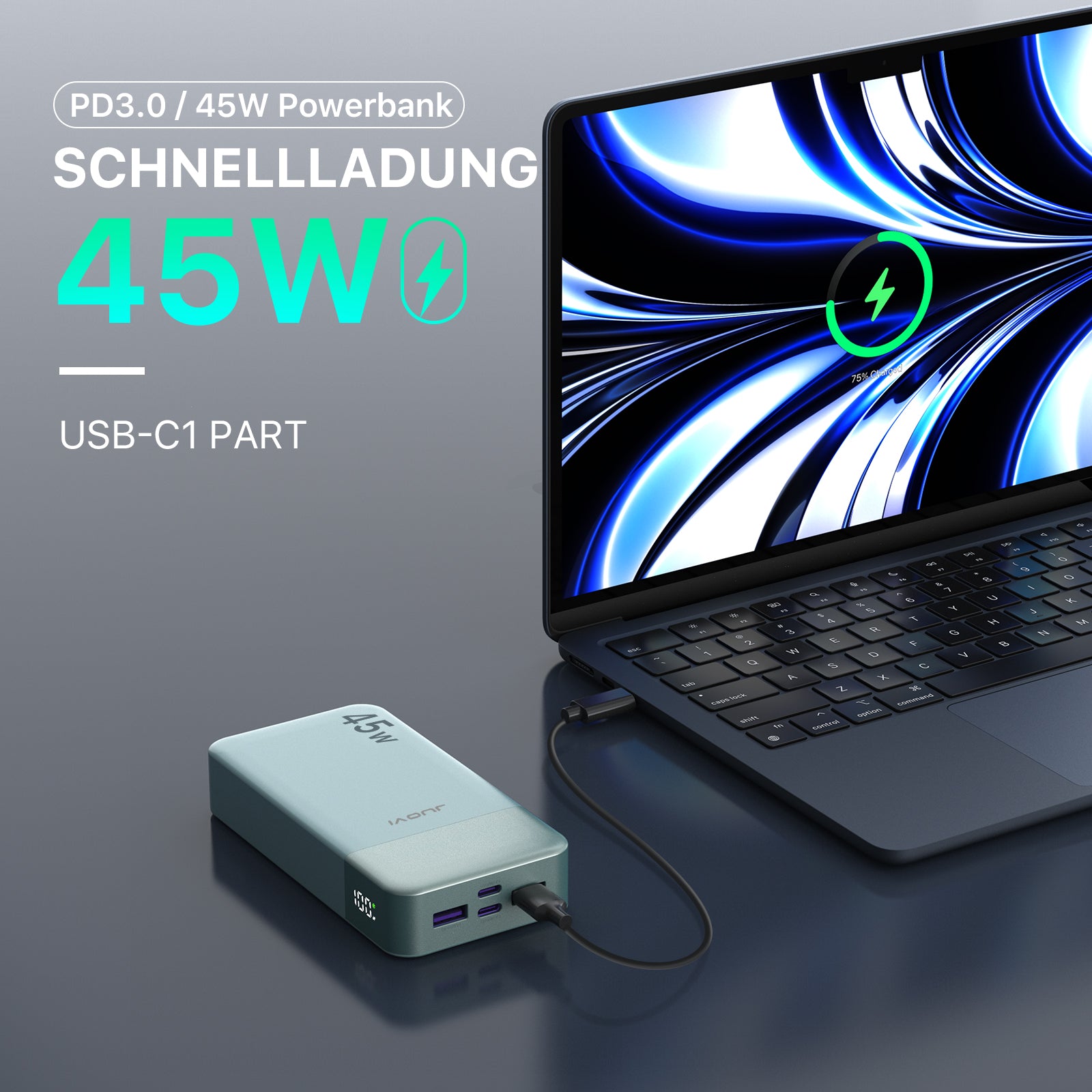 Power Bank 20000Mah 45W Portable Charger External Battery Backup for Cell Phone