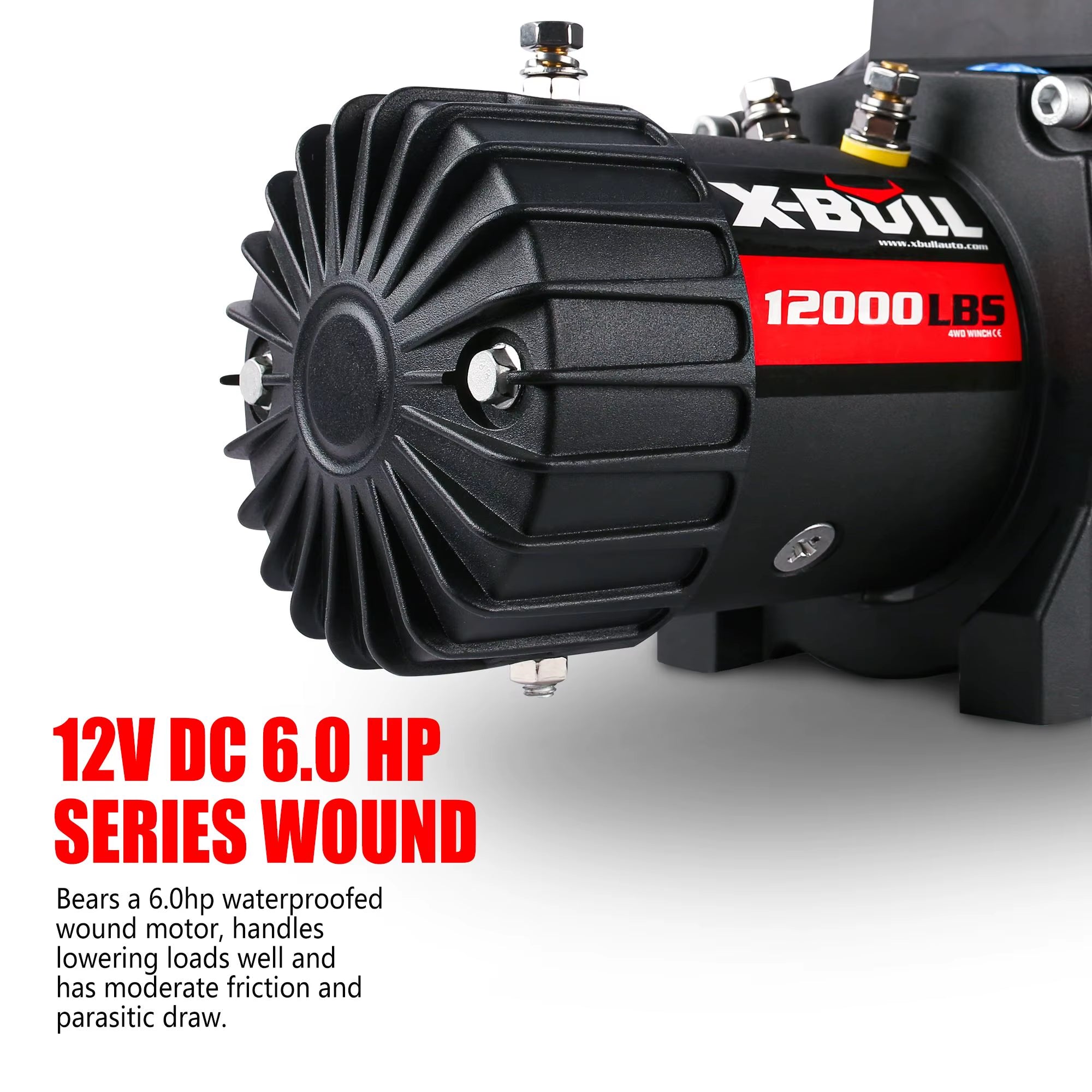 DB X-BULL 12000 Lbs Electric Winch with 12V DC Motor Steel Wire Rope for Trailer Towing for Trucks Jeeps Suvs Autos