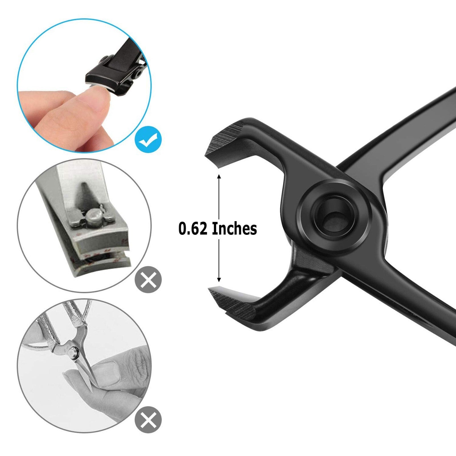 Extra Large Toe Nail Clippers for Thick Nails Heavy Duty Stainless Professional