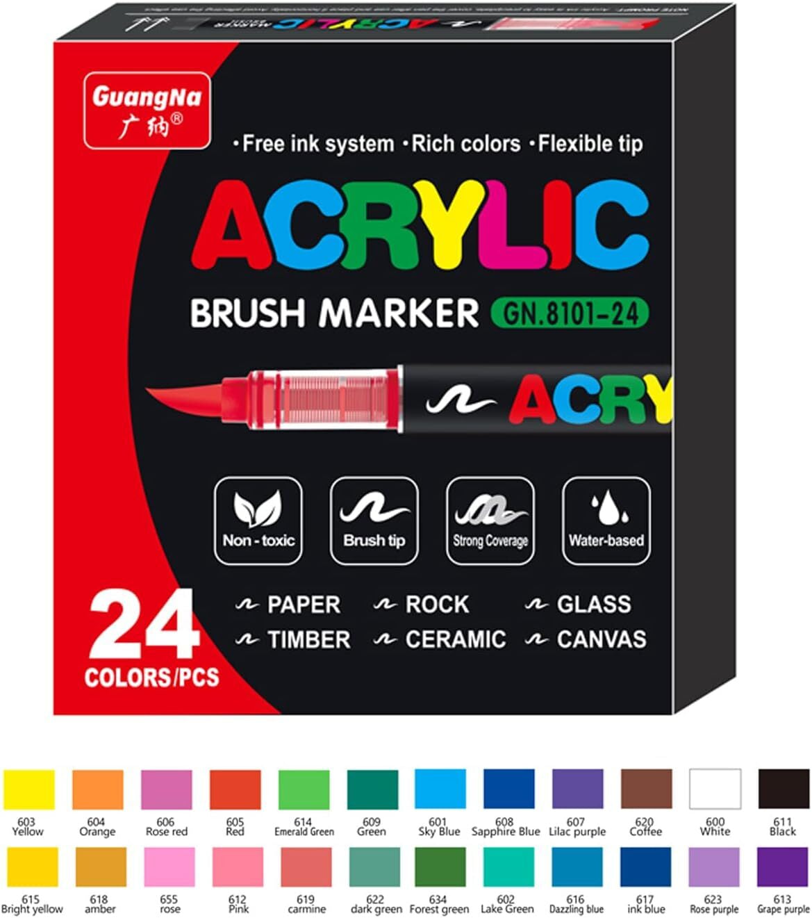 36PCS Waterproof Permanent Paint Marker Pen for Car Tyre Tire Tread Rubber Metal