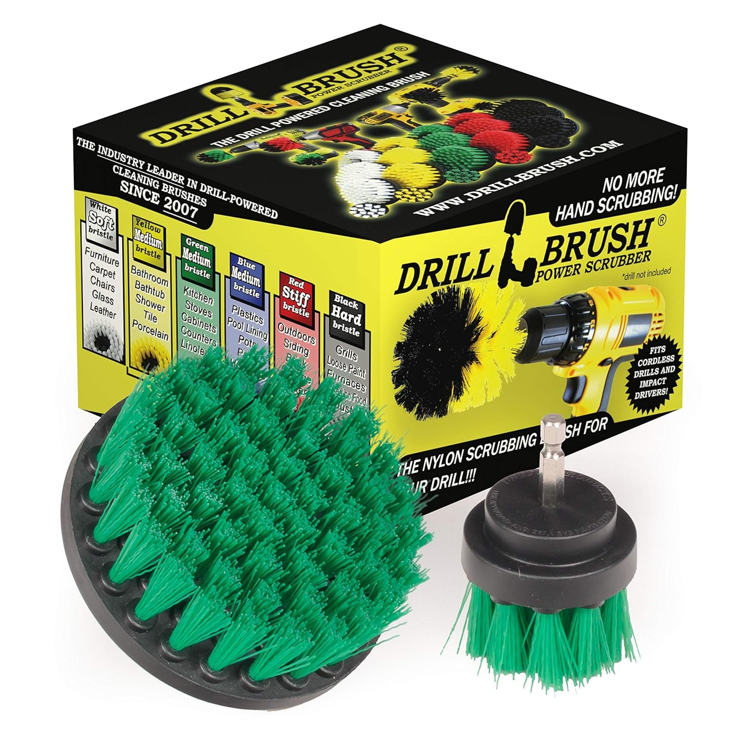 Drill Brush Kitchen Cleaning Supplies - Brush for Drill Oven Cleaning - Home Cleaning Brushes - Drill Brush Microwave Scrubber Set - Kitchen Sink Drill Scrub Attachment - Pots and Pans Cleaning Tools
