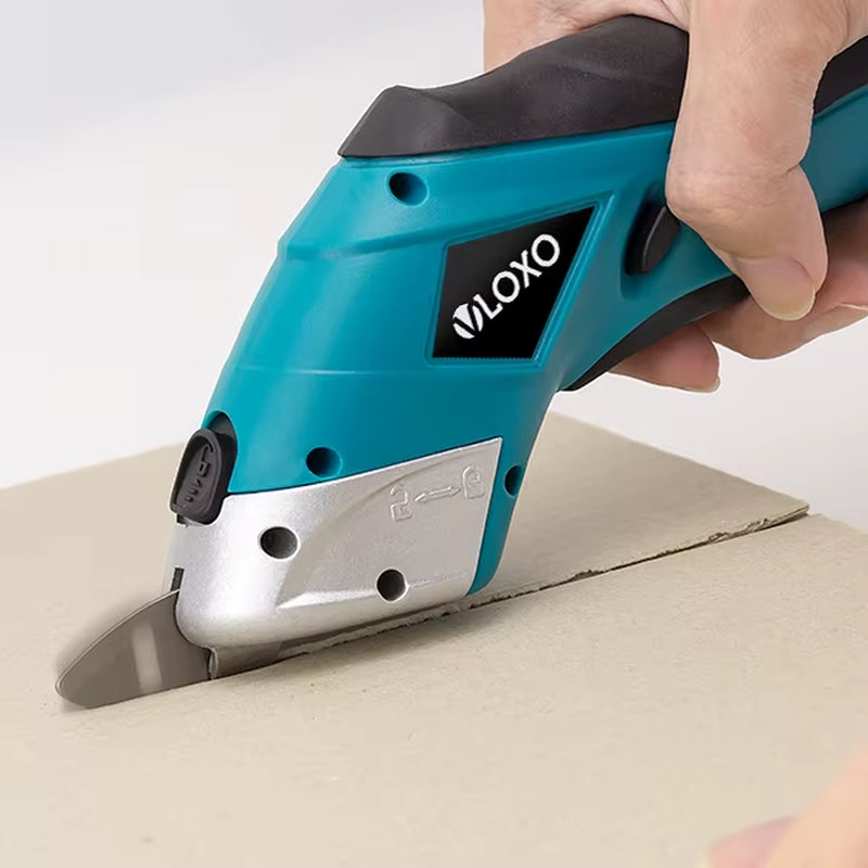 Wireless Rechargeable Electric Scissors Industrial DIY Cordless Sewing Shear Double Blade for Cutting Cloth Carpet PVC Leather