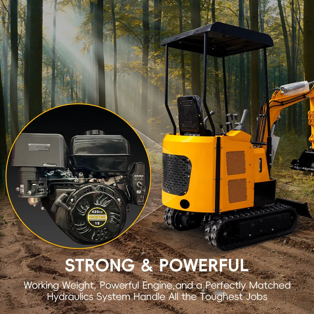 USA STOCK Mini Excavators 1.5 Ton Mini Hydraulic Agricultural Digger for Garden Farm 1500 Kg with Crawler Door to Door