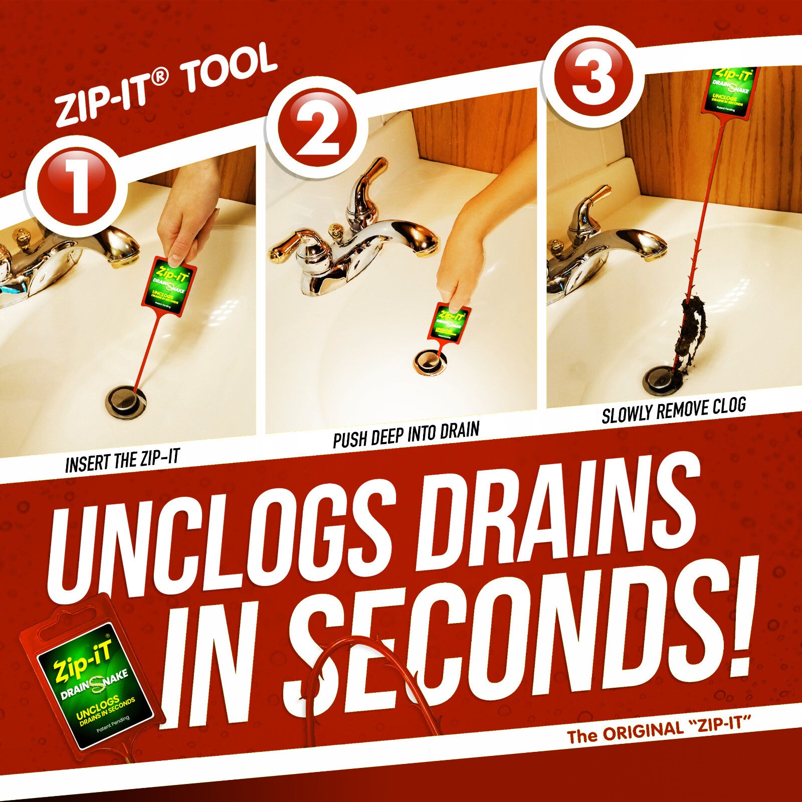 ZIP-IT BARBED PLASTIC Clog Removal Drain Snake Cleaner (12 PK)