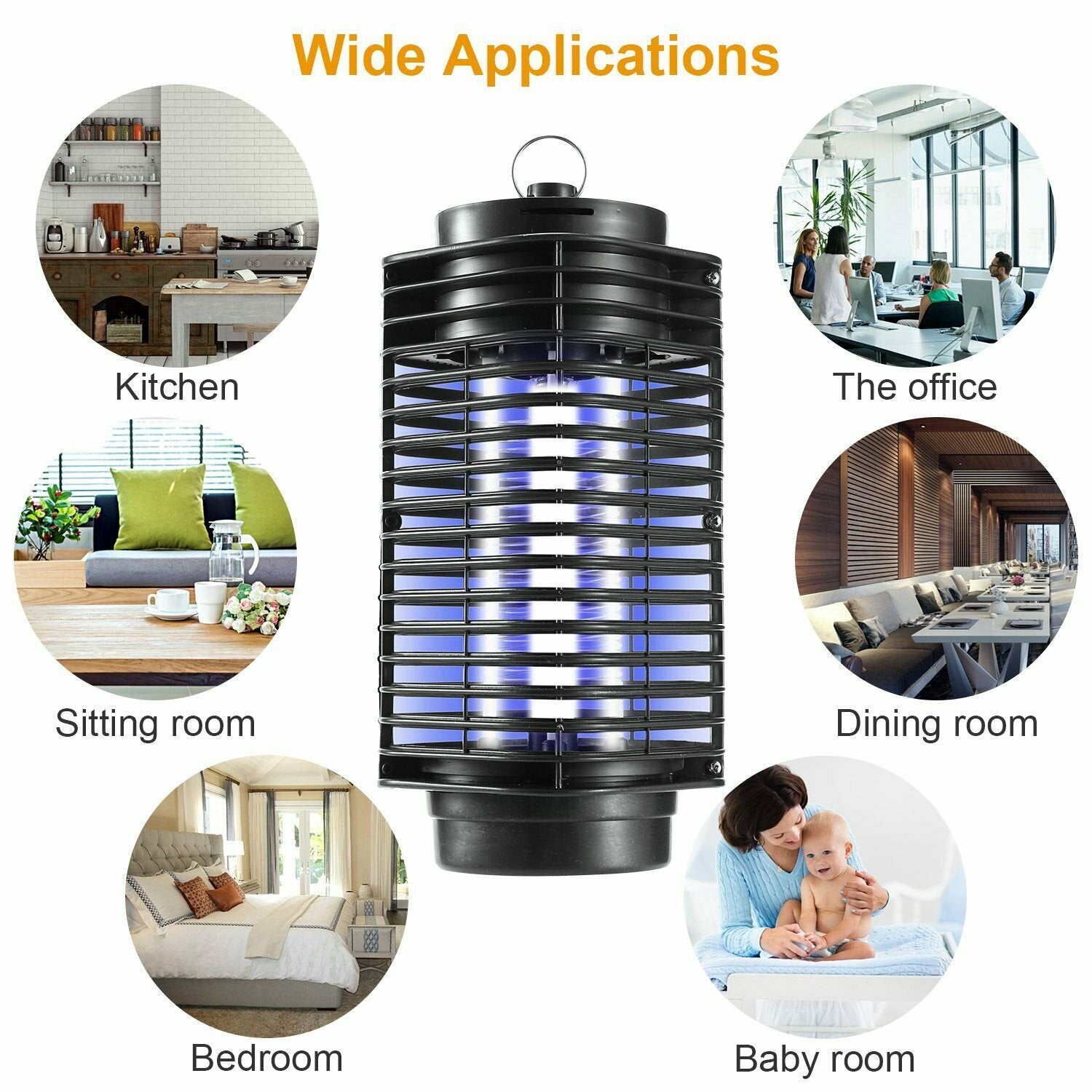 Electric Mosquito Fly Bug Insect Zapper Killer Trap Pest Control Outdoor/Indoor