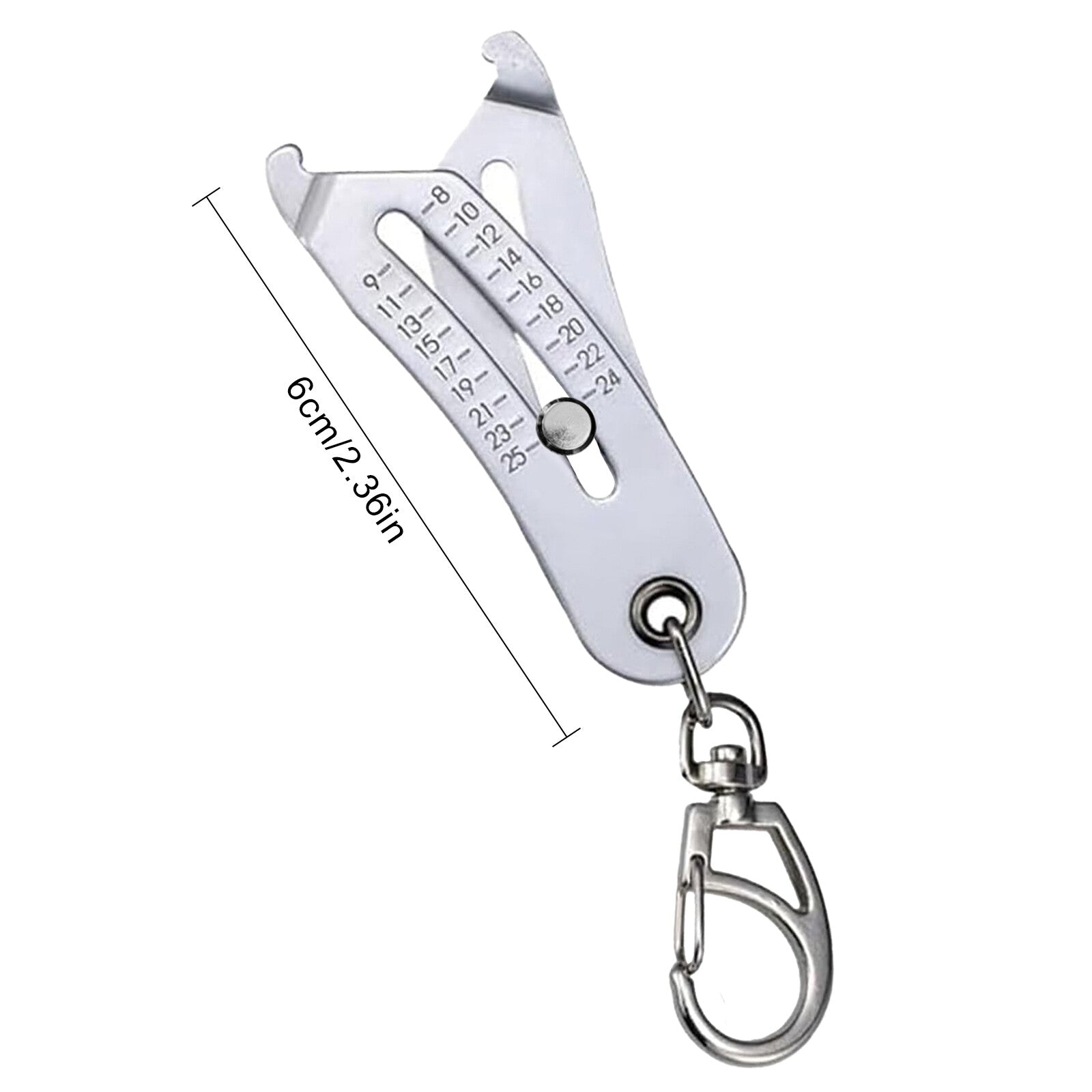 Bolt and Nut Identifier Gauge Size Gauge Precise Bolt Size Finder Keychain Tool
