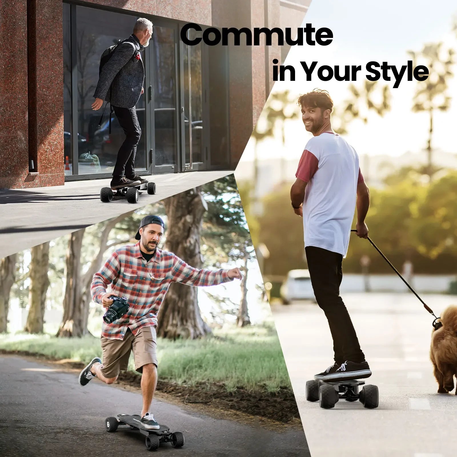 Isinwheel V8 Adult Electric Skateboard 37V 5Ah Battery 600W*2 Dual Motor F-Road Wheels E-Skateboard E-Scooter