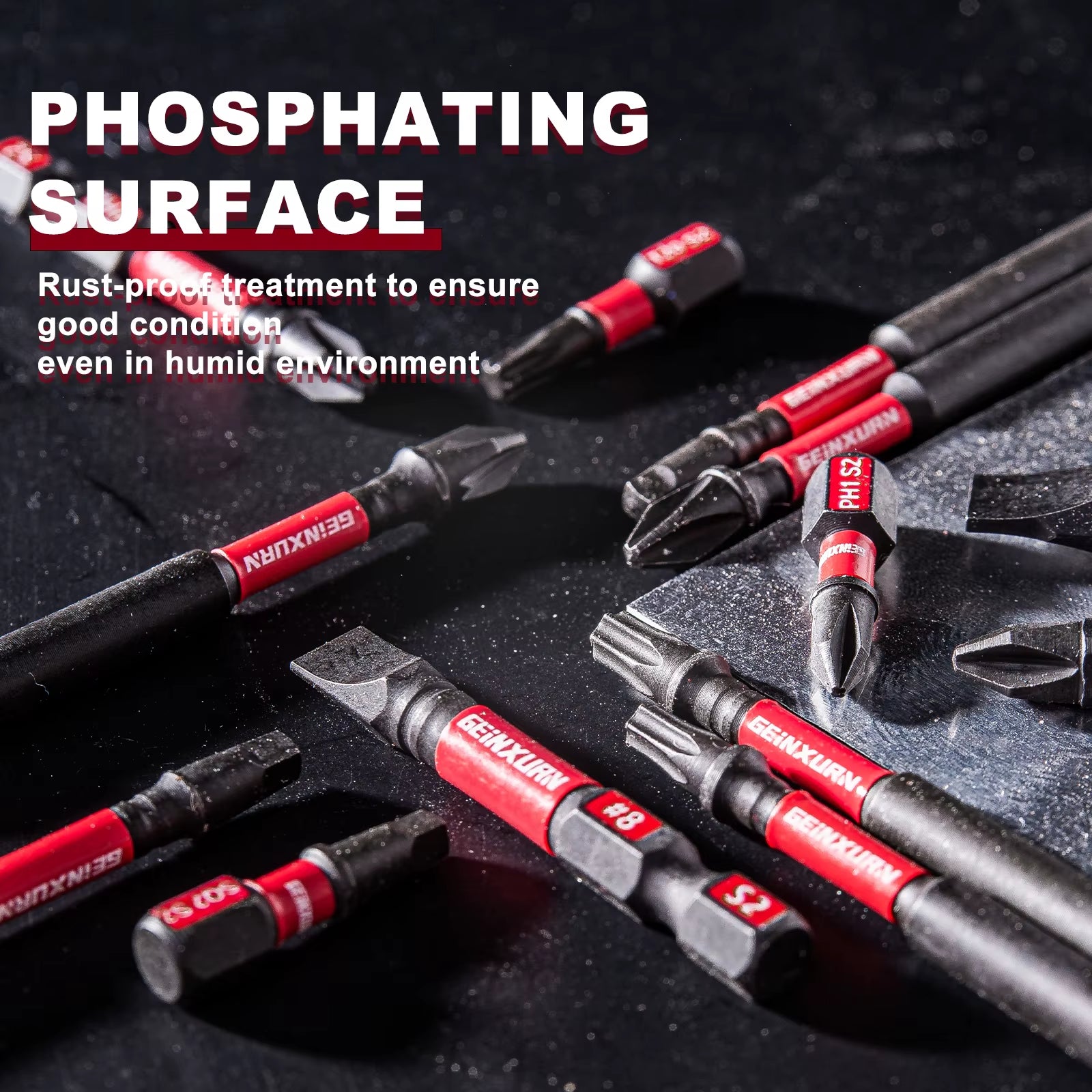USA Warehouse Stock 10Pcs/Set 50Mm PH HEX High-Torque S2 Steel Drill Screwdriver Bits 60Mm Holder DIY Grade OEM/ODM