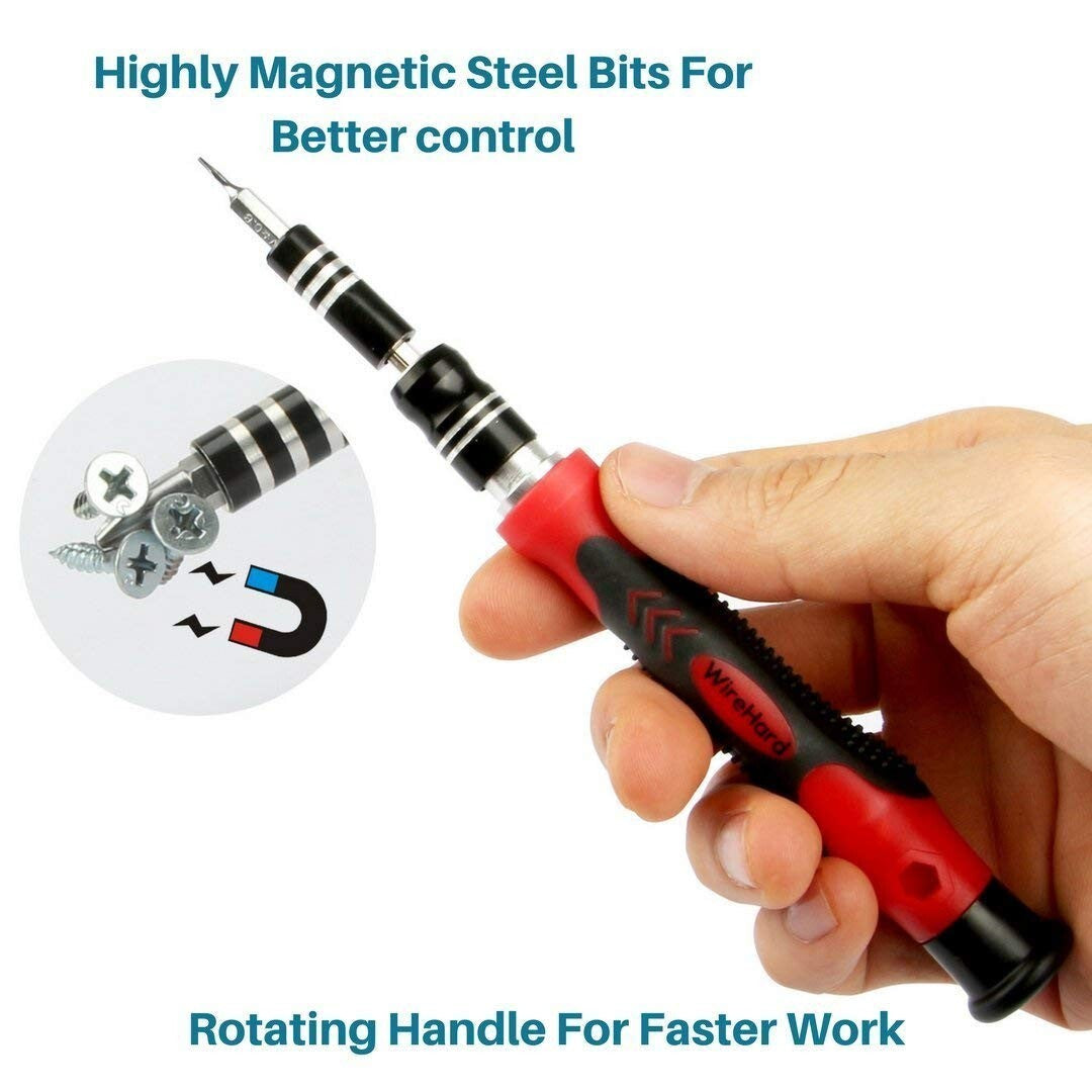 WIREHARD 62 in 1 Precision Screwdriver Set Computer Repair Tool Kit Magnetic Bit