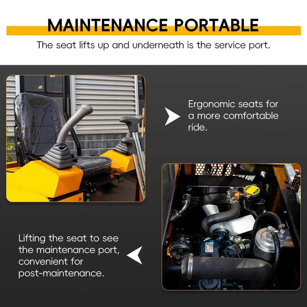 USA STOCK Mini Excavators 1.5 Ton Mini Hydraulic Agricultural Digger for Garden Farm 1500 Kg with Crawler Door to Door