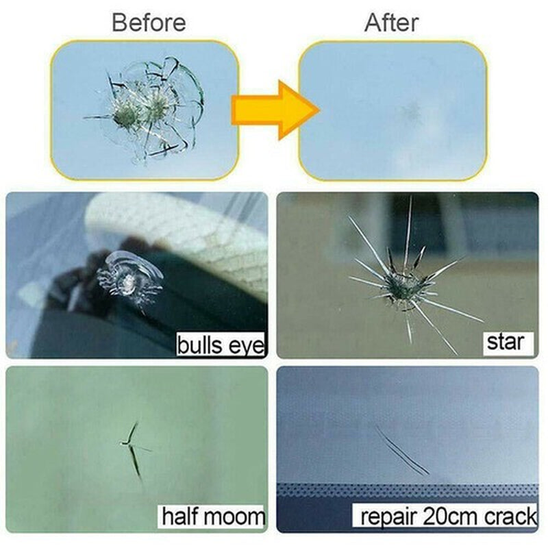 5 Pack White Auto Glass Nano Repair Fluid Car Windshield Resin Crack Tool Kit