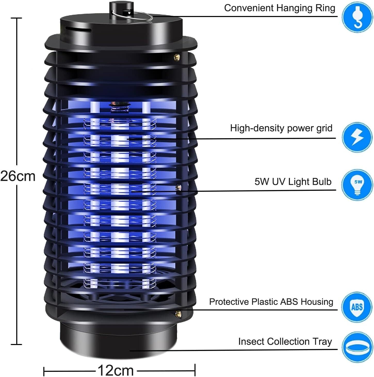 Electric Mosquito Fly Bug Insect Zapper Killer Trap Pest Control Outdoor/Indoor