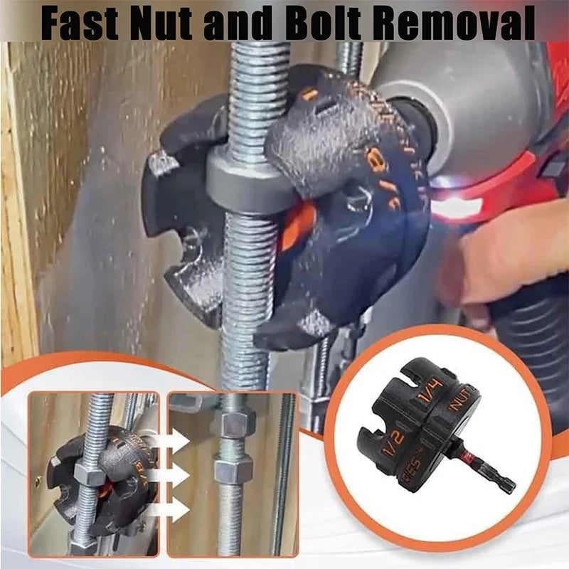 Nut Zipper Tool Multifunctional Fast Removal of Nuts and Bolts Extracting Tool Multi-Size Nut Dismounting Article Tool Parts