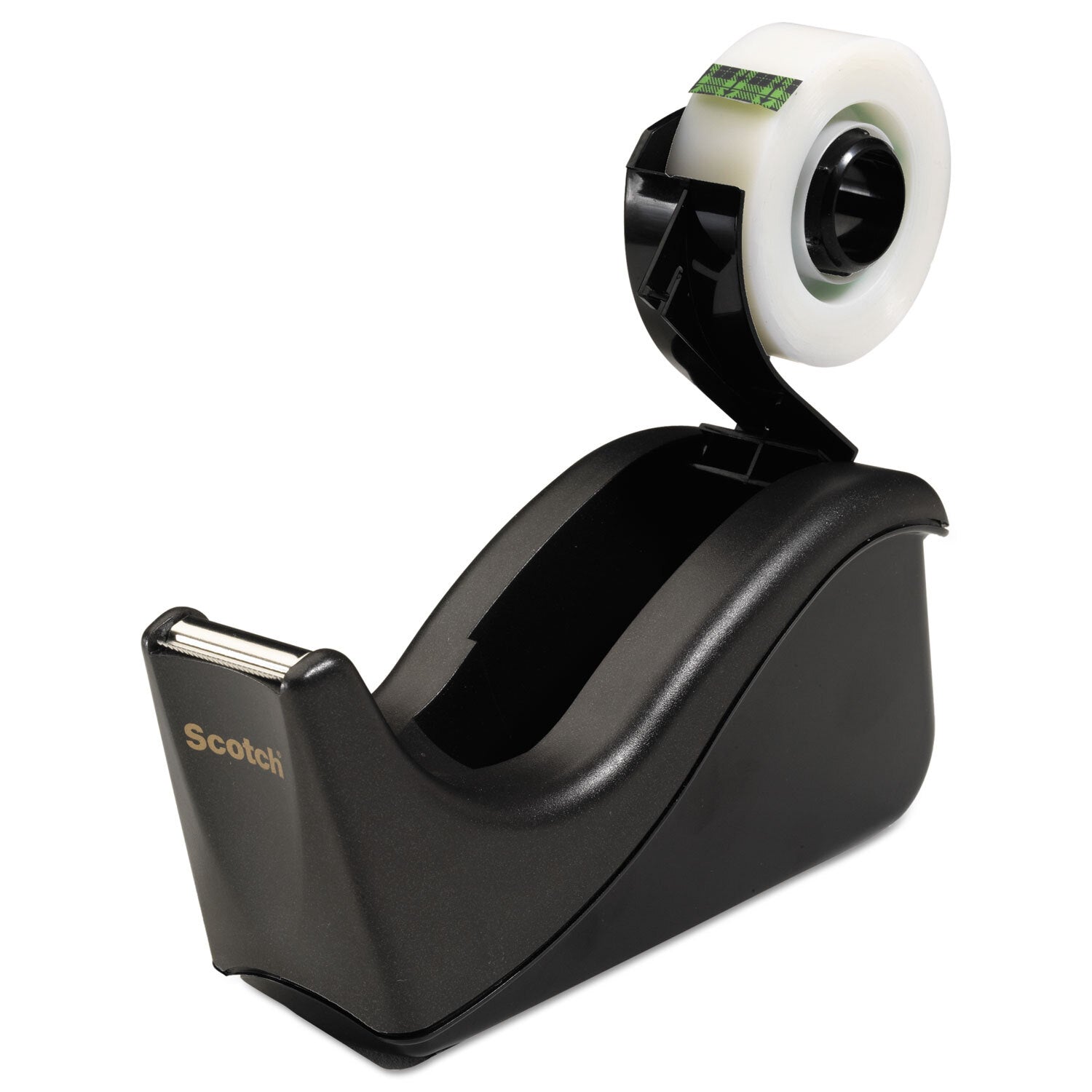 Scotch Value Desktop Tape Dispenser 1" Core Two-Tone Black C60BK