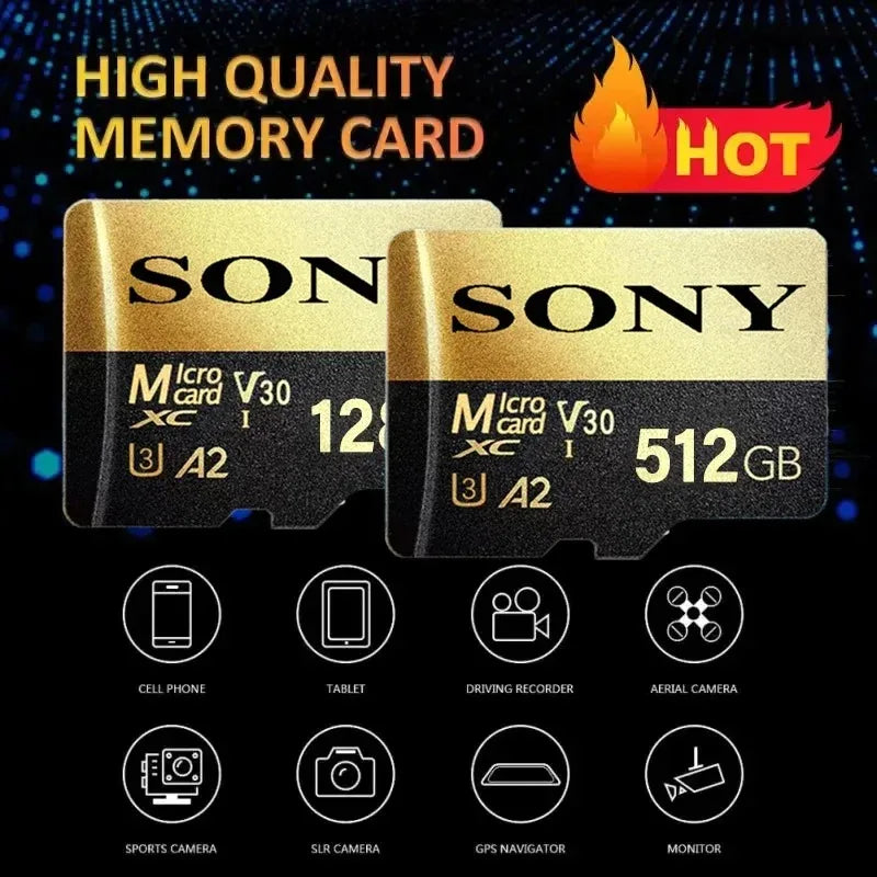 SD Memory Card High Speed Micro TF SD Card 128GB 1TB 512GB 256GB A2 U3 V30 SD TF Flash Cards for Xiaomi Phone Computer