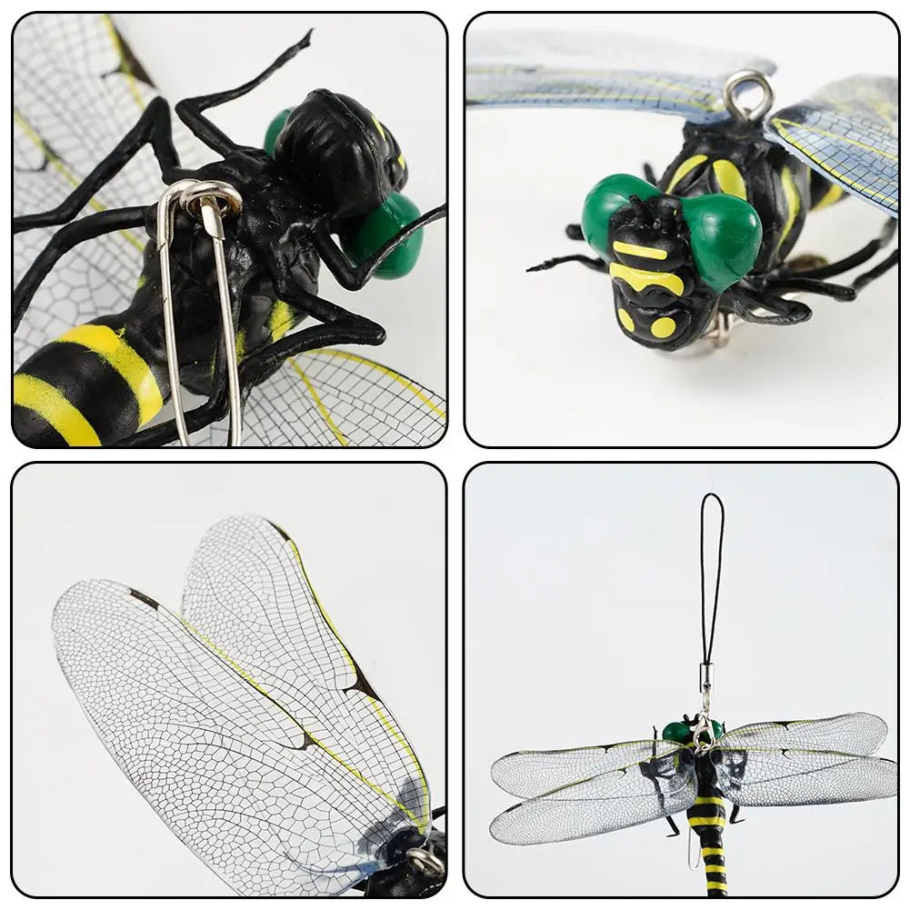 Simulation Dragonfly Outdoor Mosquito Repellent Insect Model Garden Hanging Ornaments 12CM