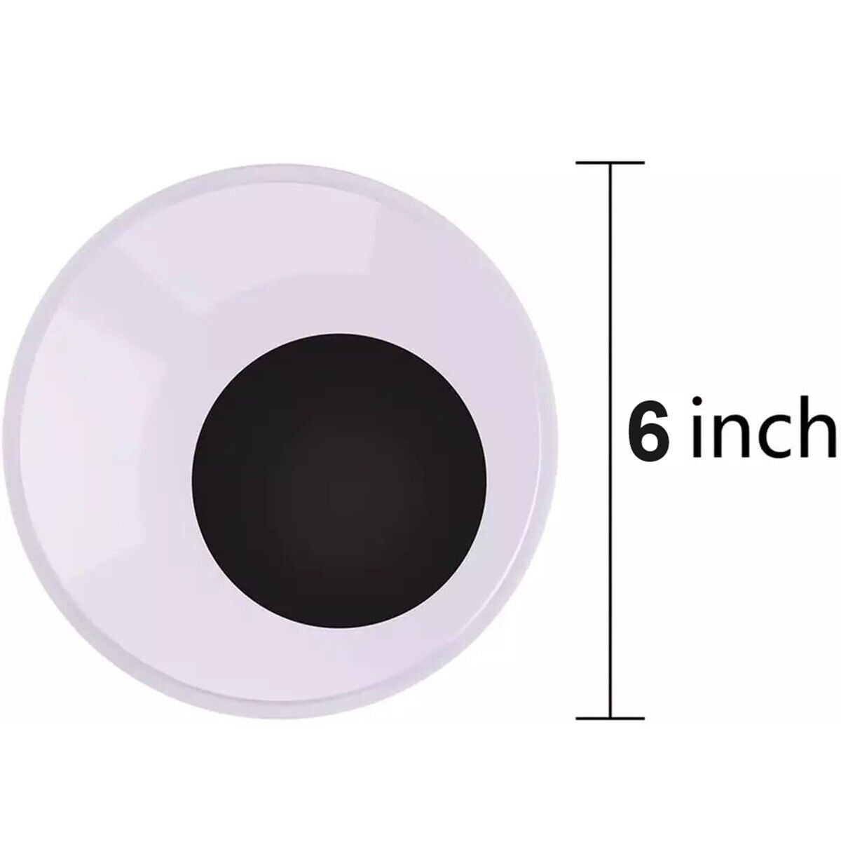 6-Inch BIG GIANT GOOGLY WIGGLE EYES W/Self-Stick Adhesive DIY Crafts Decorations