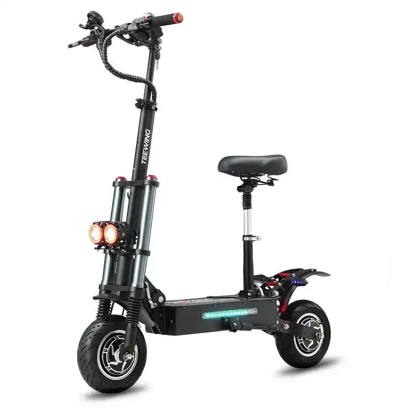 TEEWING X3 Adult Electric Scooter,3200W Motor,52V28Ah Bttery Folding E-Scooter, 10 Inch Fat Tire,E-Mountain Scooter