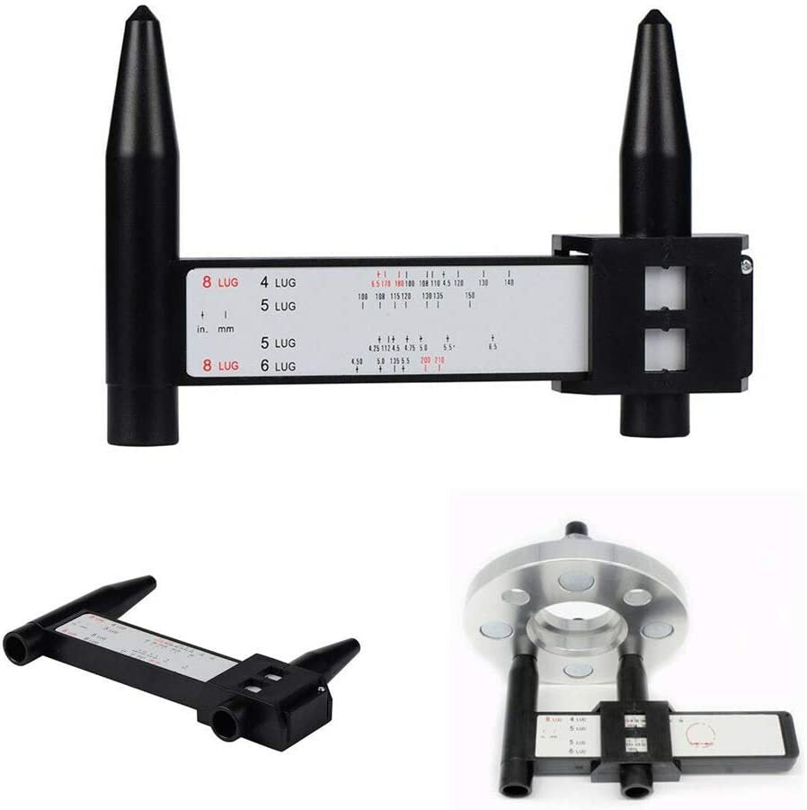 Wheel PCD Gauge Rim Bolt Pattern Measuring Tool for 4 5 6 Holes Sliding Caliper