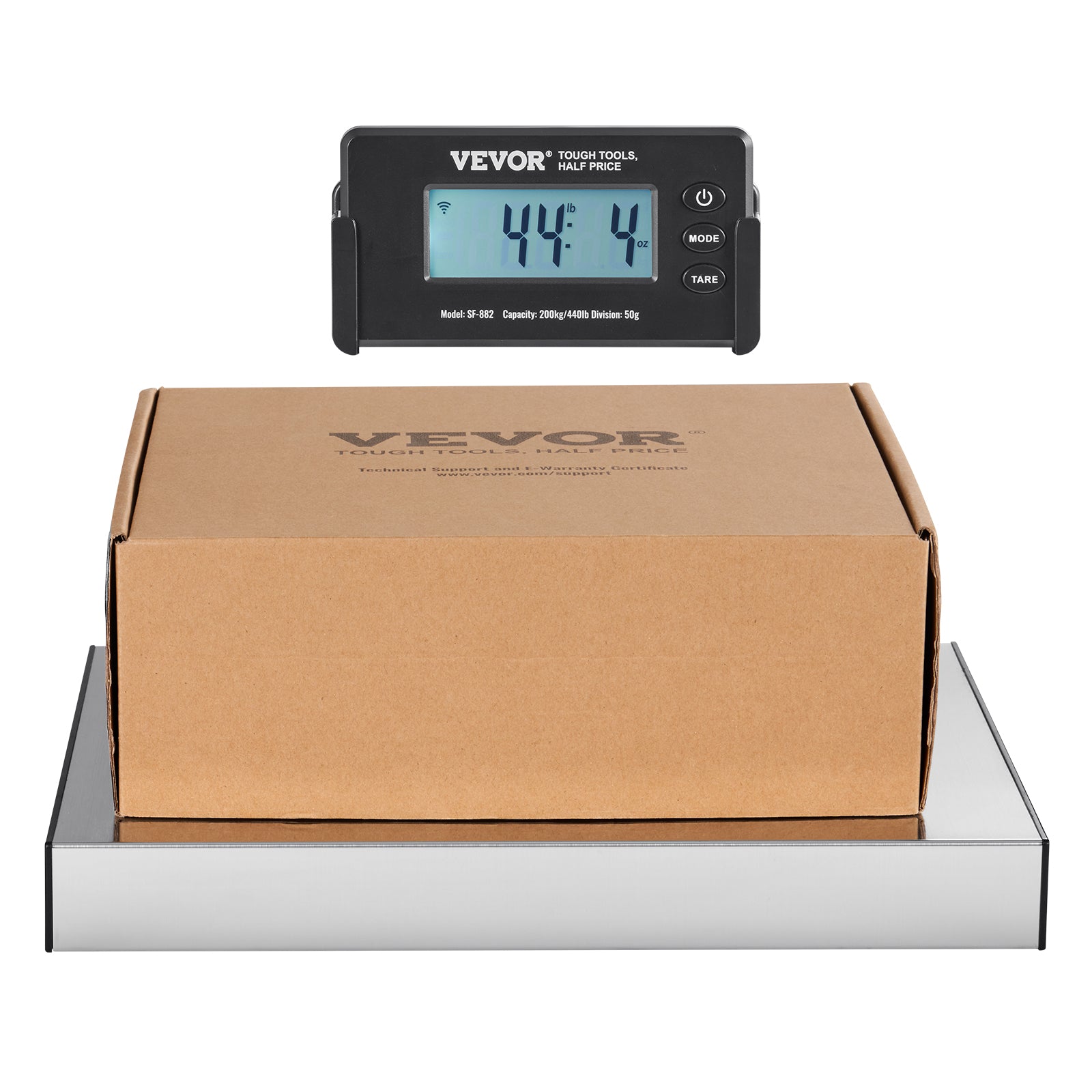 VEVOR Shipping Scale 110 Lbs/440 Lbs Digital Postal Scale AC/DC Package LCD