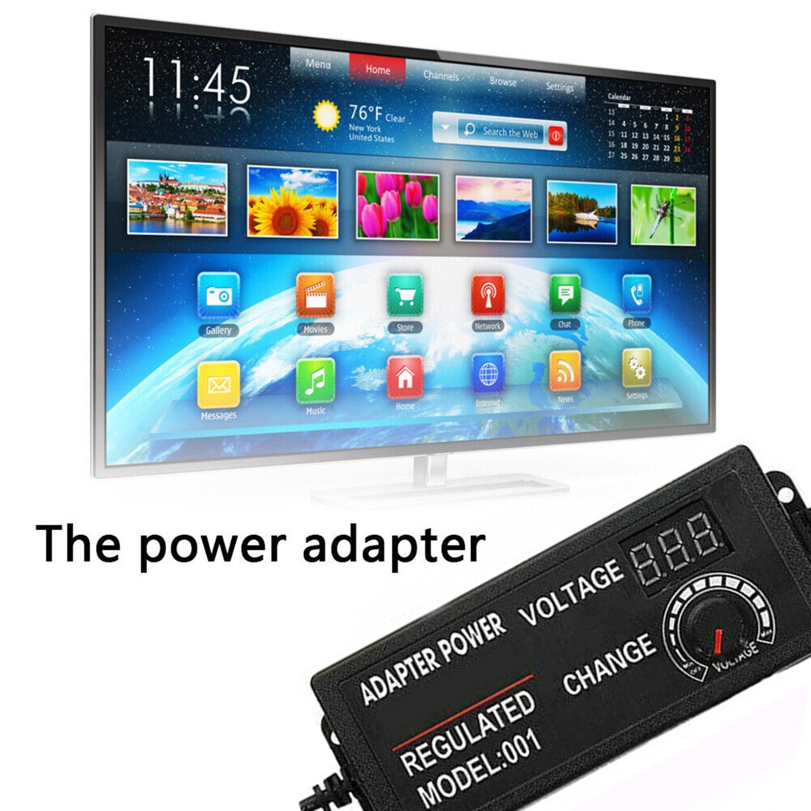 Adjustable Power Supplies Voltage 3 to 24V AC/DC Switch Power Supply LED Display