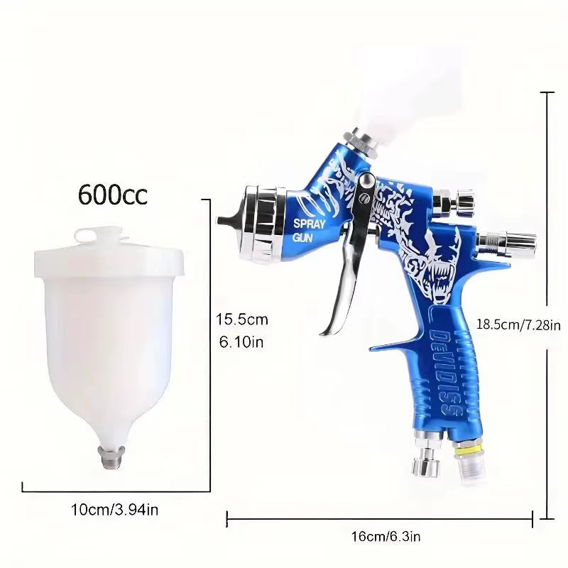 DEVIDISS PRO 600ML Pneumatic Power Spray Gun 1.3Mm for Car Painting CUP