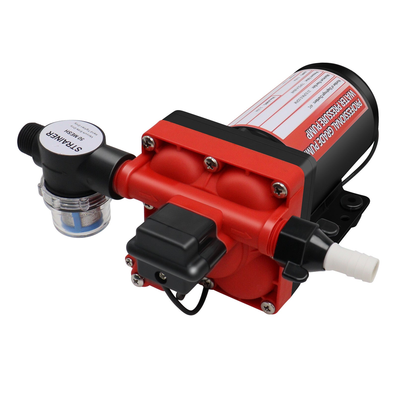 AC 110V 6GPM RV Water Pump Self-Priming Diaphragm Pump 70PSI High Pressure Pump