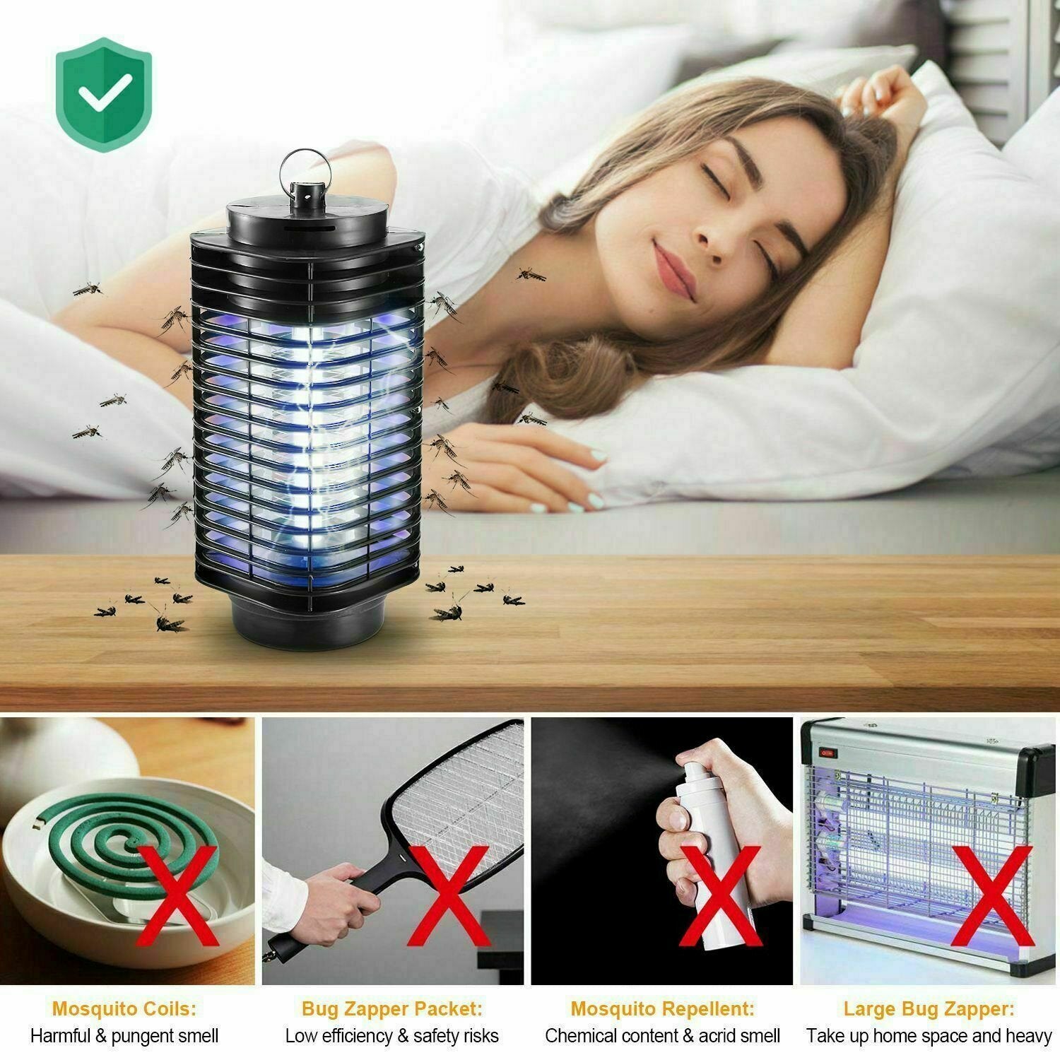 Electric Mosquito Fly Bug Insect Zapper Killer Trap Pest Control Outdoor/Indoor