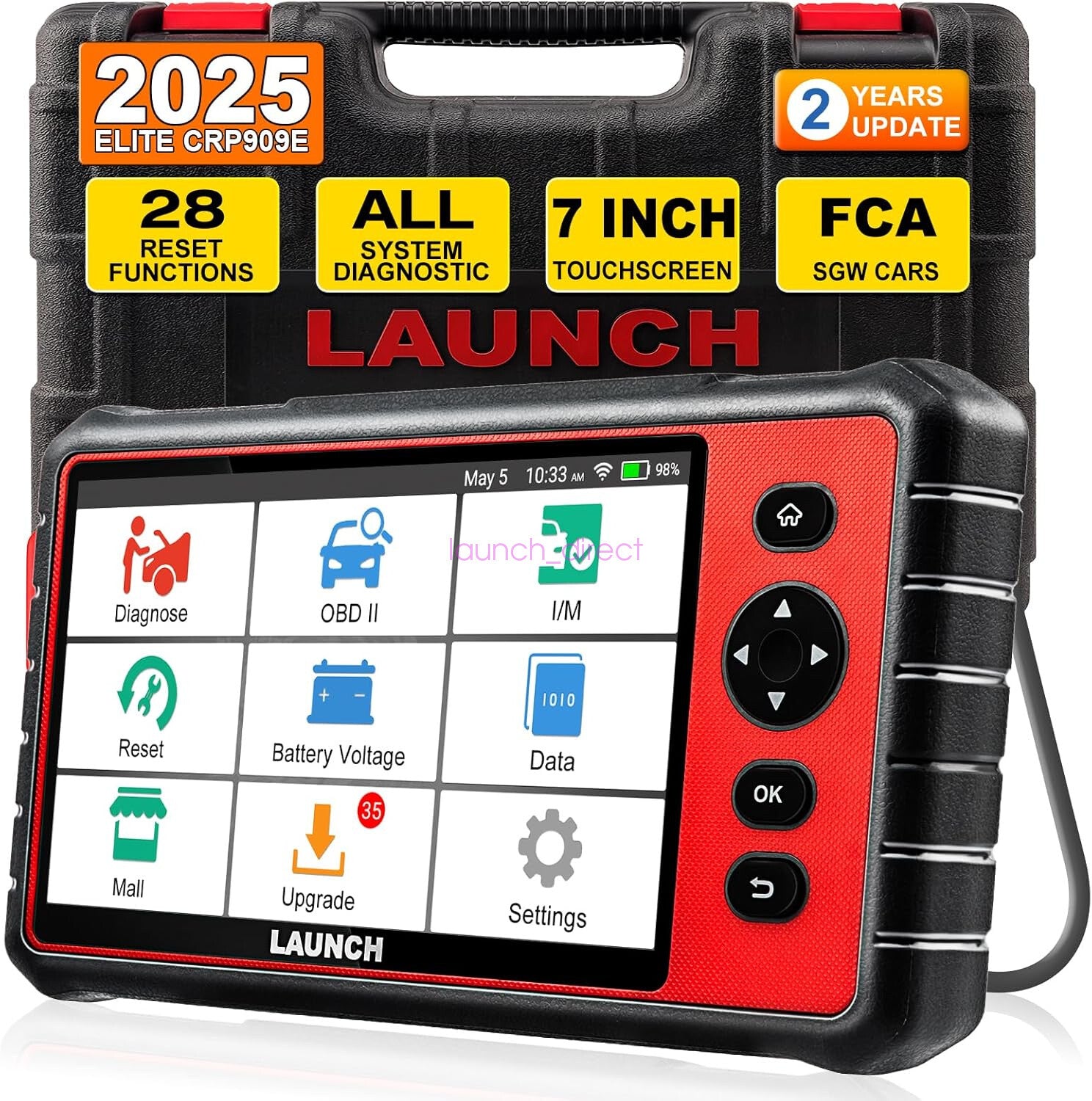 LAUNCH CRP909E Car OBD2 Scanner Full System Diagnostic Tool Code Reader Scanner