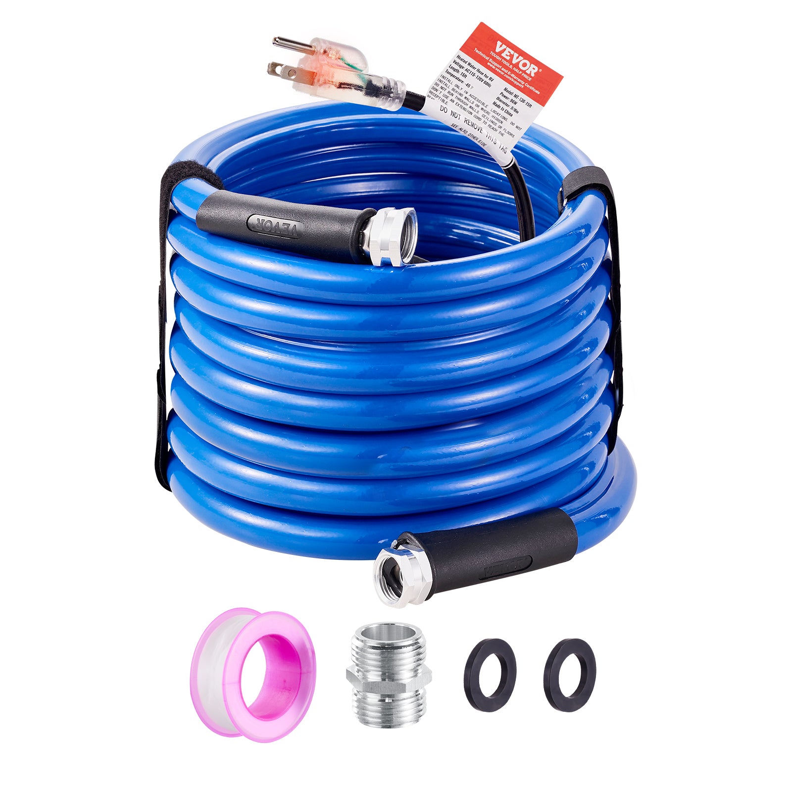 VEVOR Heated Water Hose 15Ft-100Ft for RV -45℉ Antifreeze Drinking Water Hose
