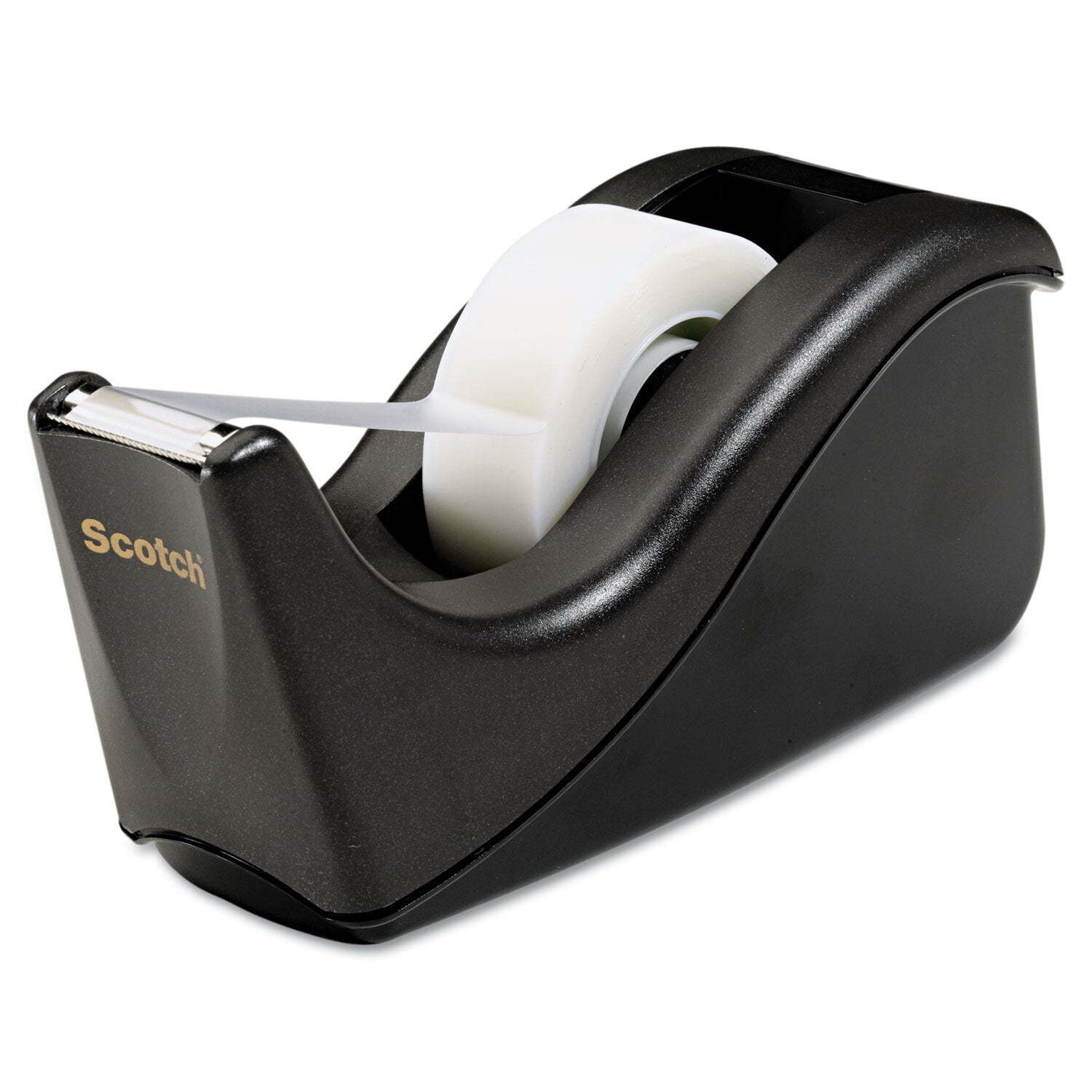 Scotch Value Desktop Tape Dispenser 1" Core Two-Tone Black C60BK