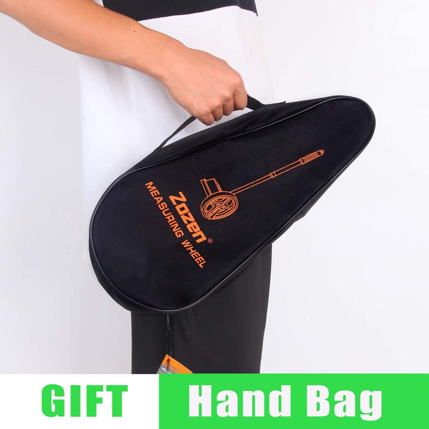 Measuring Wheel, Green 6Inch Measure Wheel, Distance Measuring in Feet and Inches, Rolling Measurement [Up to 10,000Ft], Telescopic/Mechanical/One Key to Reset, Include Carrying Bag.