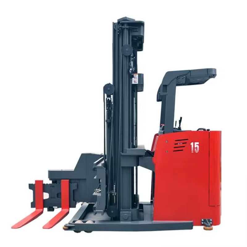 3 Way Forklift 1Ton 1.5 Ton 6M -12M Electric 3 Way Pallet Stacker VNA Forklift with AGV System Optional Lithium Battery
