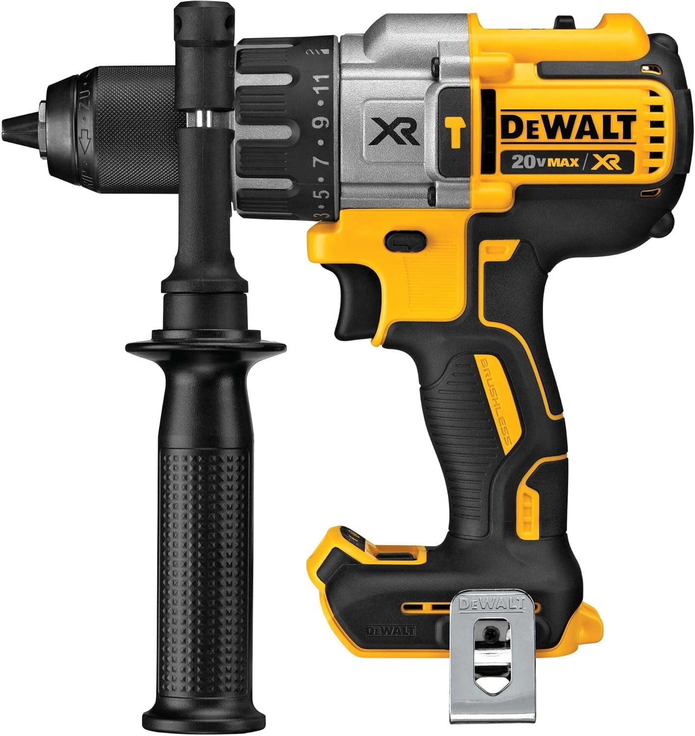 20V MAX XR Cordless Hammer Drill Driver Brushless, Heavy Duty 1/2", 3-Speed, Tool Only (DCD996B)