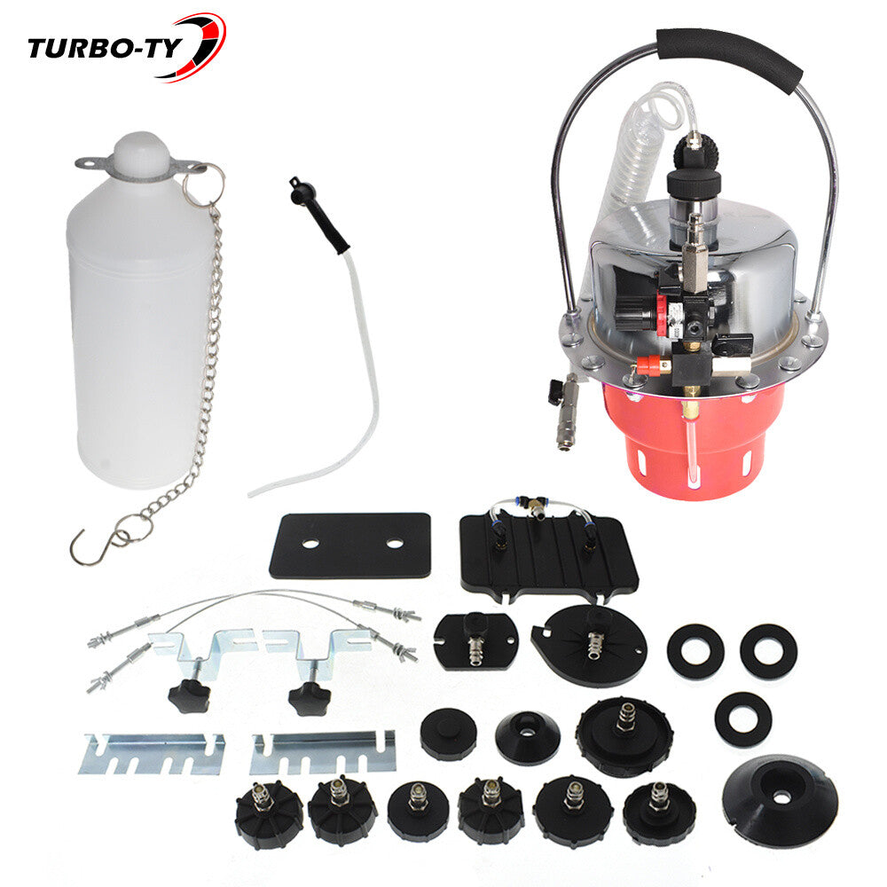 Portable Pneumatic Air Pressure Kit Brake & Clutch Bleeder Valve System Tool