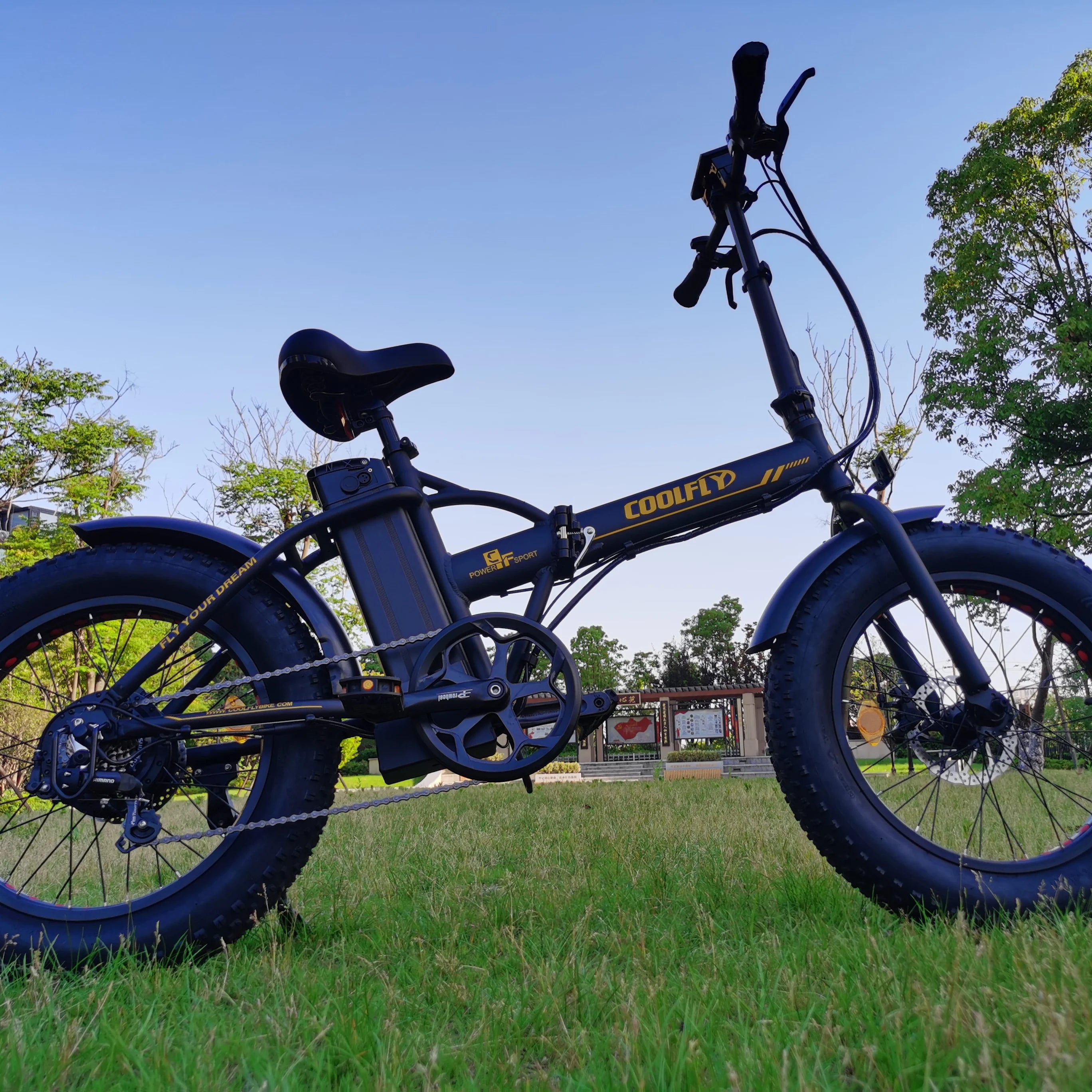US Warehouse 20 Inch 48V 350W 500W 750W Step-Through Fat Tire Folding Electric Bike Bicycle