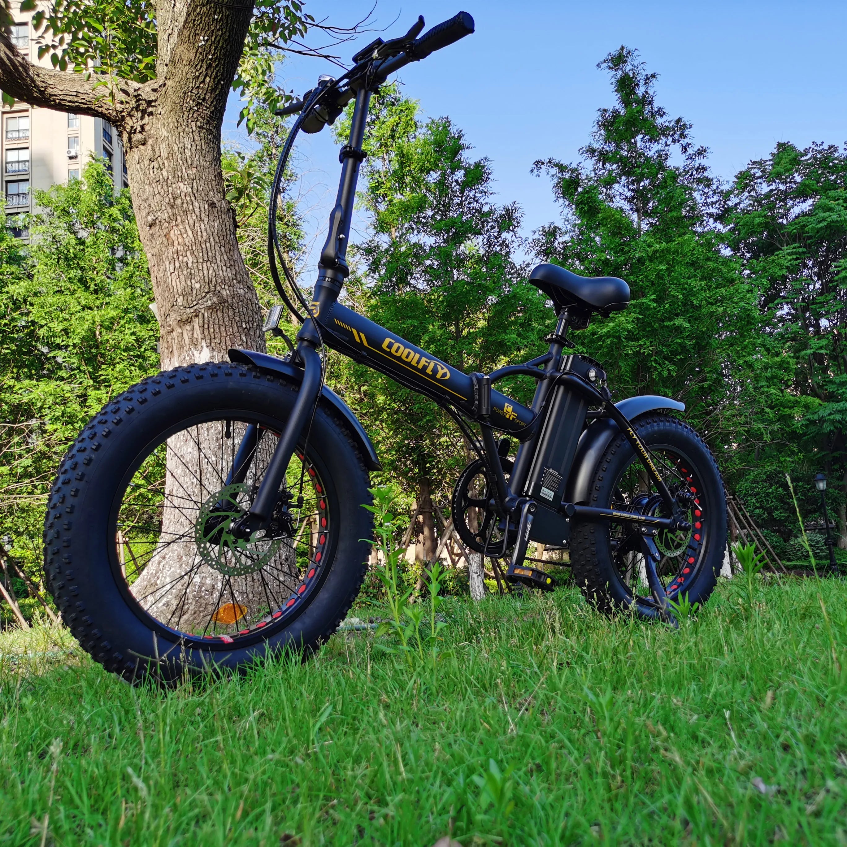 US Warehouse 20 Inch 48V 350W 500W 750W Step-Through Fat Tire Folding Electric Bike Bicycle