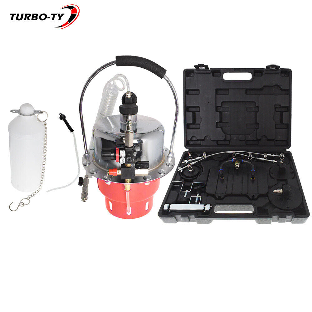Portable Pneumatic Air Pressure Kit Brake & Clutch Bleeder Valve System Tool