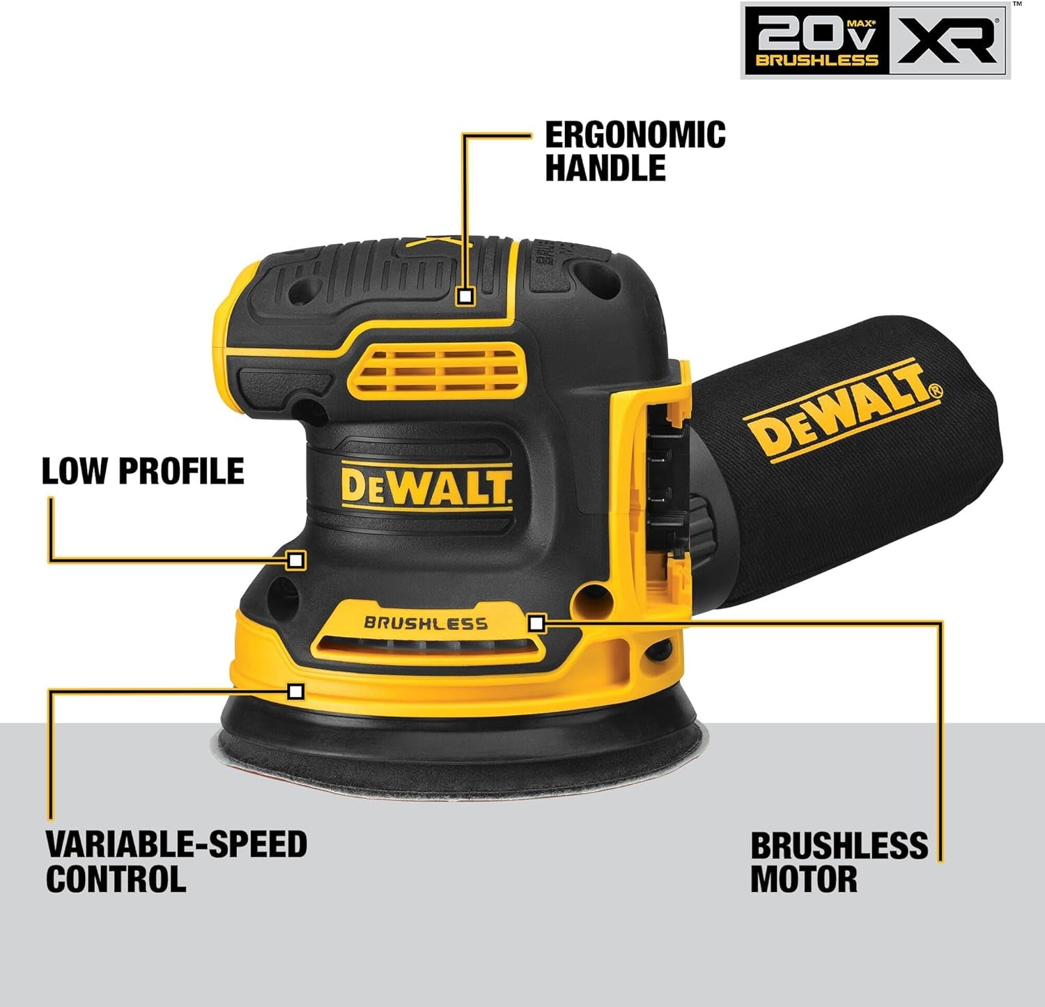 20V MAX Orbital Sander, Tool Only (DCW210B)