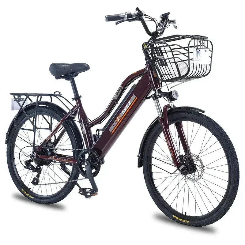 Electric Bike 350W Motor 36V10AH Lithium Battery City Commuting E-Bike 26 Inch Tire Shock Absorbing Front Fork Electric Bicycle