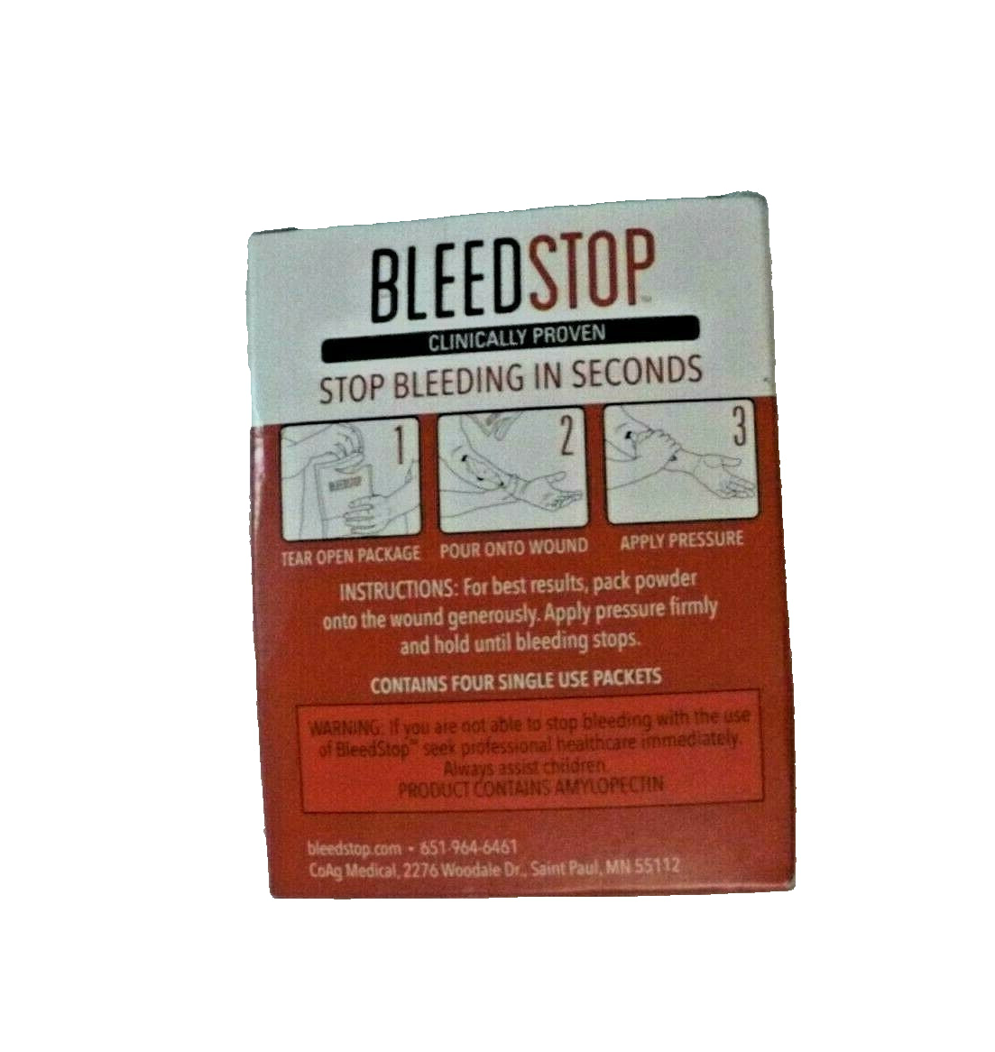 BLEEDSTOP 2 Boxes X 4 Packs per Box X 15G per Pack