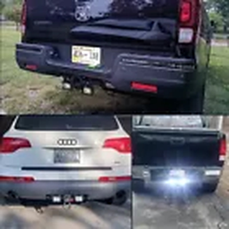 Tow Hitch Mounting Bracket +Tri-Row LED Work Light Pods Backup Reverse for Truck