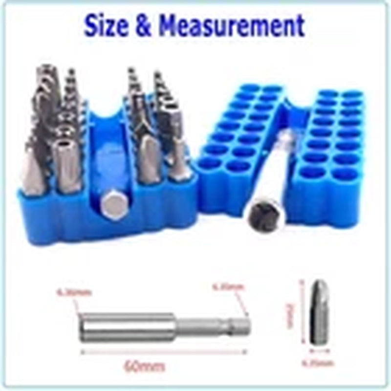 33 Tamper Proof Security Torq Hex Star Spanner Tri Wing Screwdriver Torx Bit Set