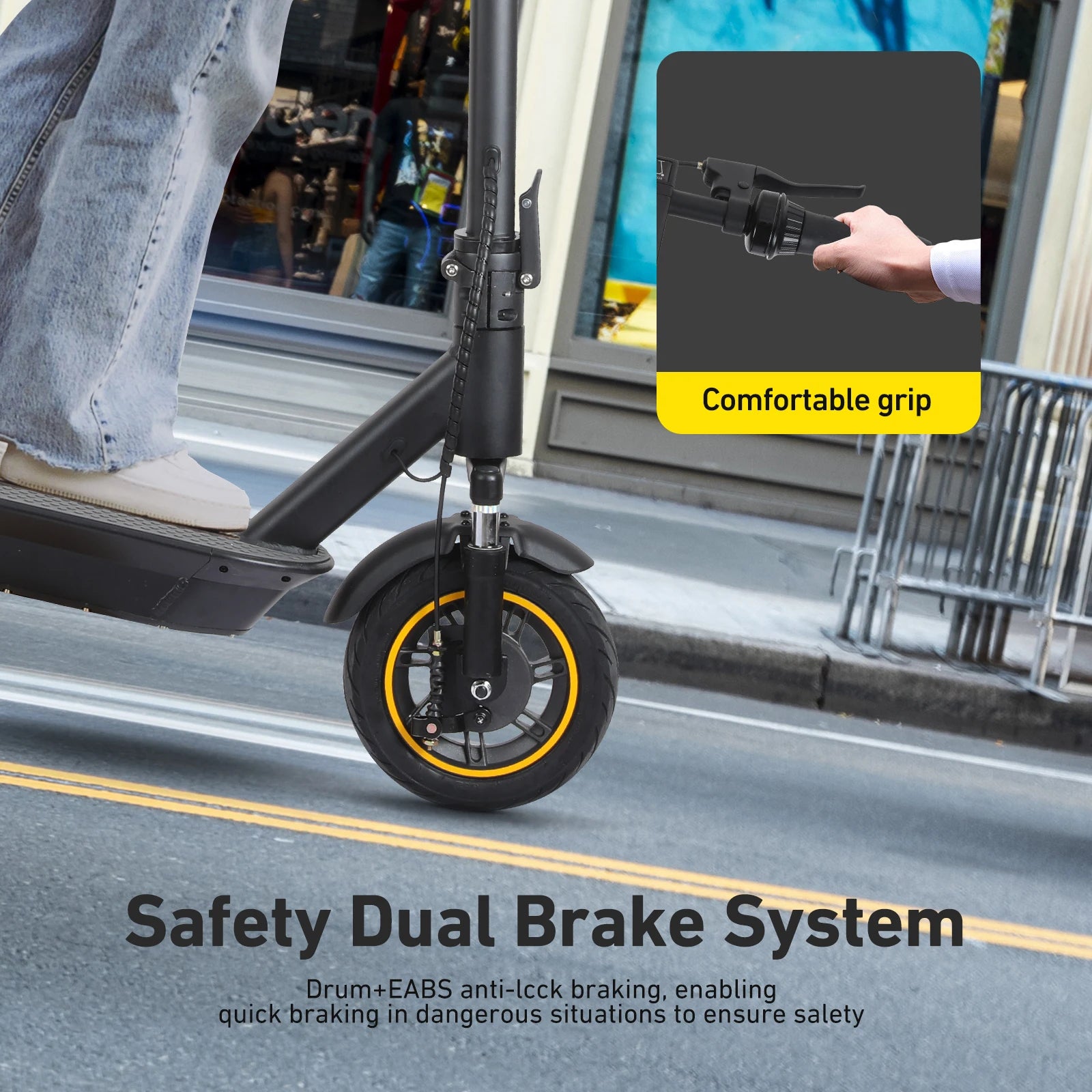 500W Foldable Electric Scooter for Commuting, 10'' Inflatable Tire, 36V 15Ah Battery, Range 35-40Km, APP Support E-Scooter