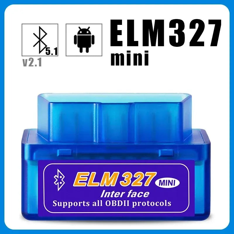 Mini Eml327 V2.1 OBD 2 Bluetooth Car Diagnostic-Tools for Android Scanner Code Support Smart Scan Tool ODB2 Scanner Tool Mini E