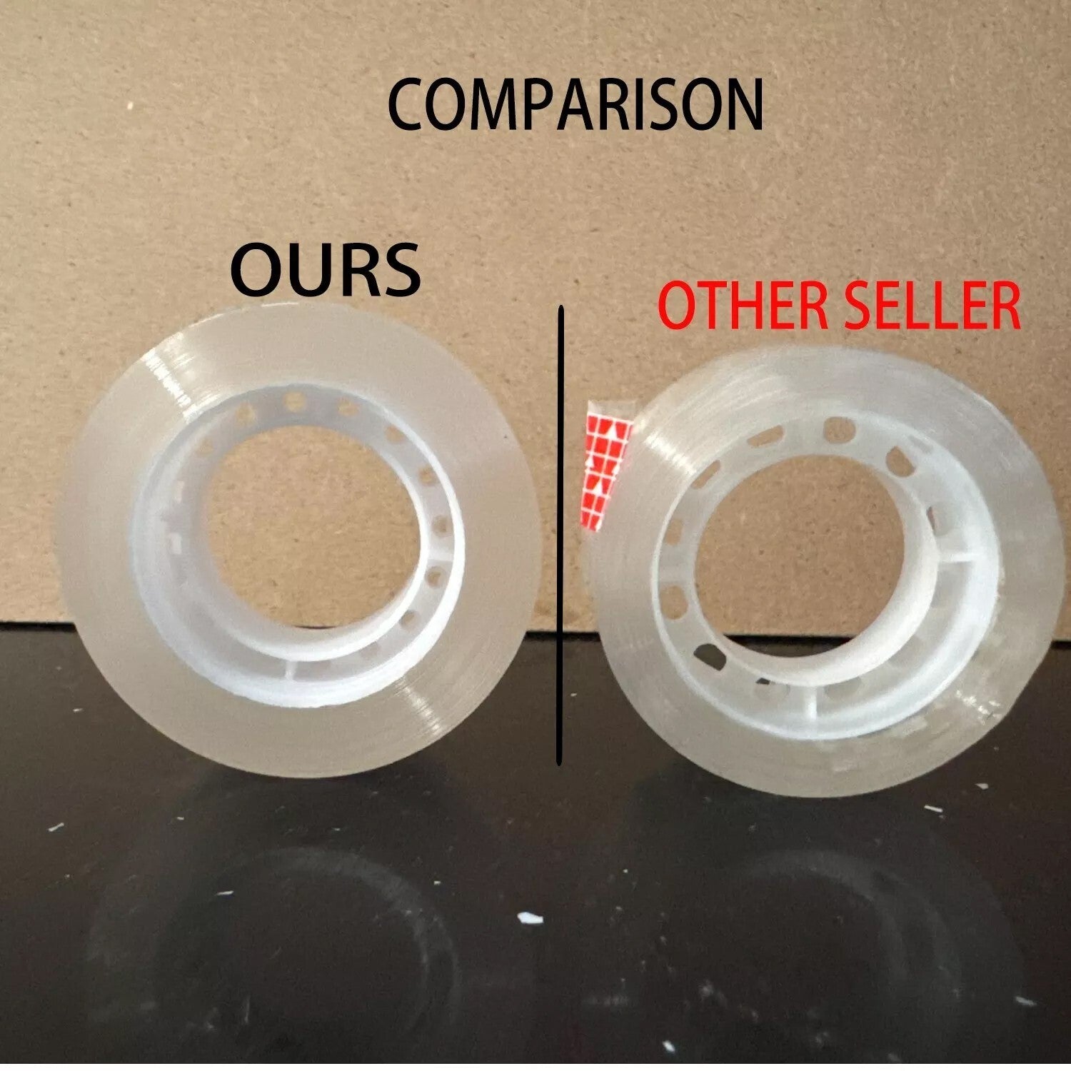 100 Roll Crystal Clear Transparent Tape Dispenser Refills 3/4" X 1000" Wholesale
